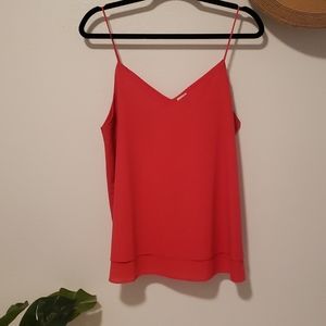 Bright Pink Paper Crane Spaghetti Strap Top